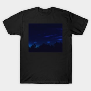 Starry Night Forest Aesthetic Calming Sky Stars T-Shirt